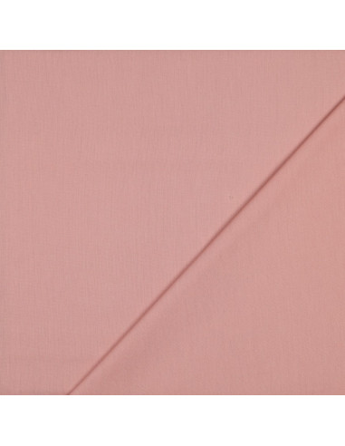 Tissu, Popeline Unie, Vieux Rose, Laize 150 cm, 100% Coton 195g/m²