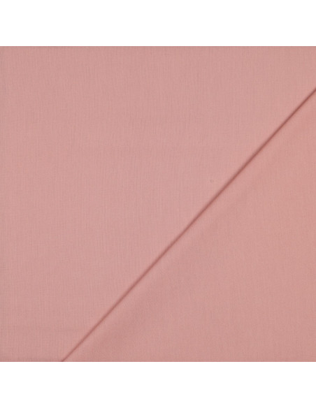 Popeline de coton unie, vieux rose