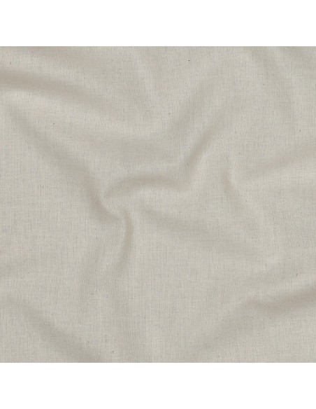 Tissu, Popeline de Coton Unie, Naturel, Laize 150 cm, 100% Coton 195g/m²