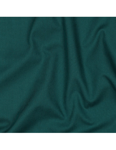 Tissu, Popeline Unie, Vert Émeraude, Laize 150 cm, 100% Coton 195g/m²