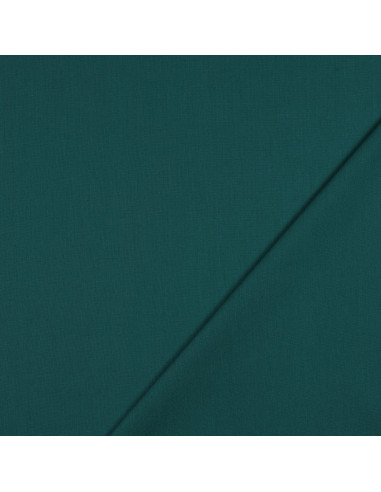 Tissu, Popeline Unie, Vert Émeraude, Laize 150 cm, 100% Coton 195g/m²