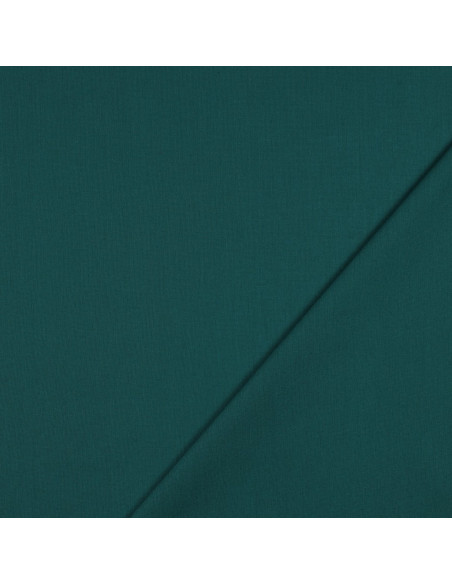 Popeline de coton unie, vert émeraude