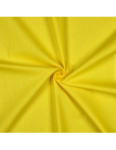Popeline de coton unie, jaune citron