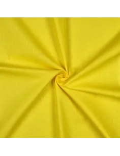 Tissu, Popeline de Coton Unie, Jaune Citron, Laize 150 cm, 100% Coton 130g/m²