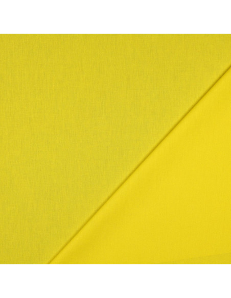 Popeline de coton unie, jaune citron