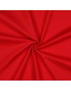 Popeline de coton unie, rouge