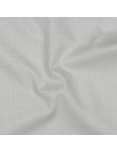 Tissu, Popeline de Coton Unie, Gris Clair, Laize 150 cm, 100% Coton 130g/m²