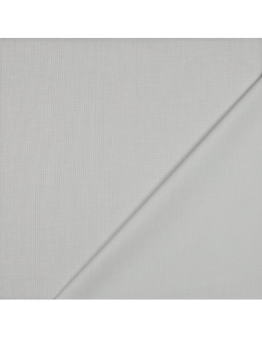 Tissu, Popeline de Coton Unie, Gris Clair, Laize 150 cm, 100% Coton 130g/m²