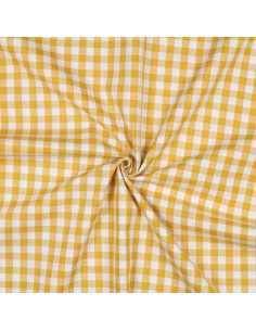 Vichy, carreaux moyens (10mm), jaune moutarde