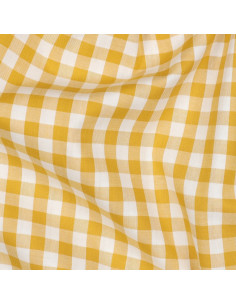 Vichy, carreaux moyens (10mm), jaune moutarde 2