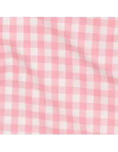 Tissu, Vichy Carreaux 10mm, Rose Bonbon, Laize 144 cm, 100% Coton 110g/m² 2