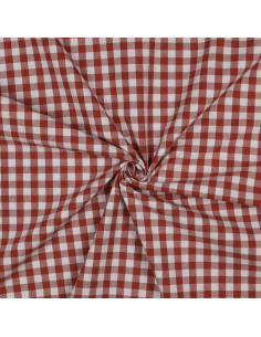 Vichy, carreaux moyens (10mm), terra cotta