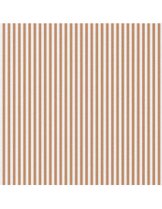 Cretonne de coton, rayures, noisette