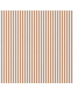 Tissu, Cretonne de Coton Rayures, Noisette, Laize 150 cm, 100% Coton 115g/m²