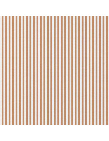 Tissu, Cretonne de Coton Rayures, Noisette, Laize 150 cm, 100% Coton 115g/m²