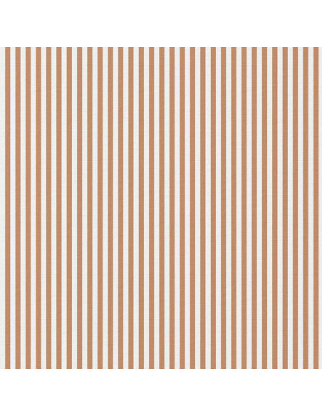 Cretonne de coton, rayures, noisette