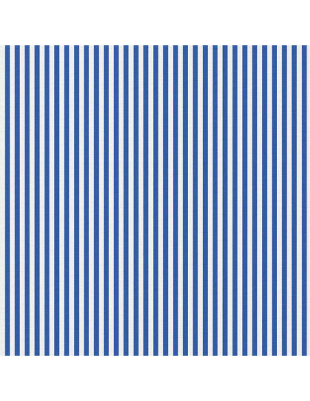 Tissu, Cretonne de Coton Rayures, Bleu, Laize 150 cm, 100% Coton 115g/m²