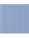 Cretonne de coton, rayures, bleu