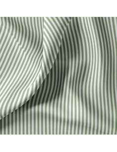 Cretonne de coton, rayures, vert 2
