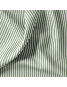 Tissu, Cretonne de Coton Rayures, Vert, Laize 150 cm, 100% Coton 115g/m² 2