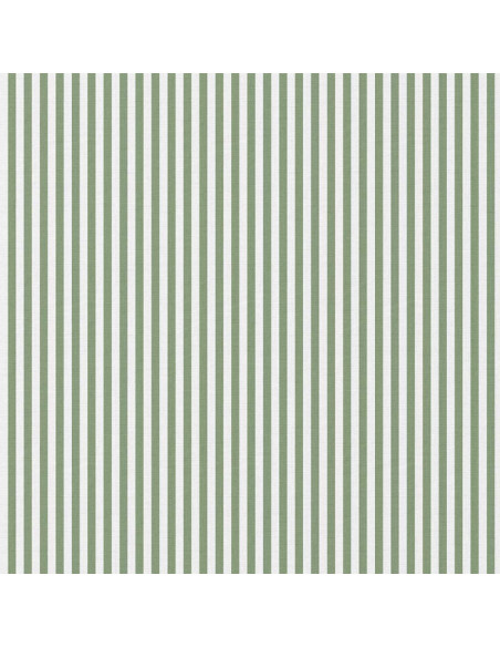 Tissu, Cretonne de Coton Rayures, Vert, Laize 150 cm, 100% Coton 115g/m²