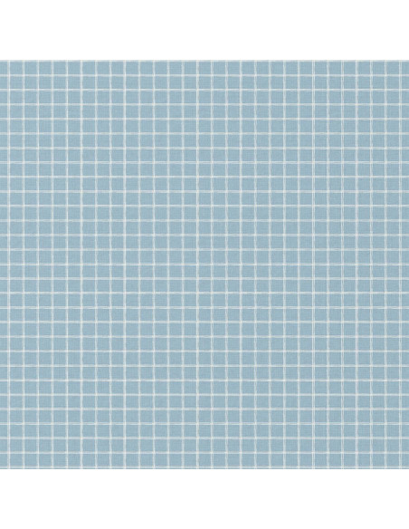 Cretonne de coton, carreaux, bleu