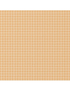 Cretonne de coton, carreaux, jaune moutarde