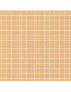 Tissu, Cretonne de Coton à Carreaux, Jaune Moutarde, Laize 150 cm, 100% Coton 115g/m²