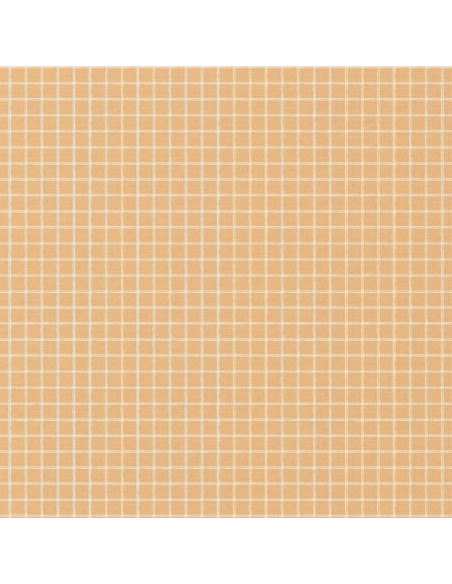 Tissu, Cretonne de Coton à Carreaux, Jaune Moutarde, Laize 150 cm, 100% Coton 115g/m²