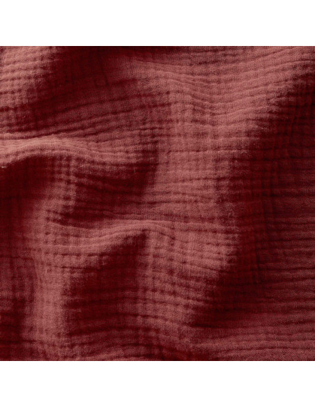 Tissu, Double Gaze de Coton Unie, Terra Cotta, Laize 130 cm, 100% Coton 125g/m²