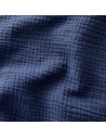 Double gaze de coton unie, bleu indigo
