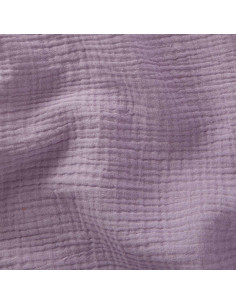 Tissu, Double Gaze de Coton Unie, Lilas Clair, Laize 130 cm, 100% Coton 125g/m²