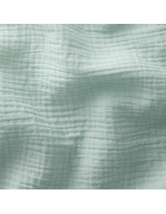 Tissu, Double Gaze de Coton Unie, Menthe Claire, Laize 130 cm, 100% Coton 125g/m²