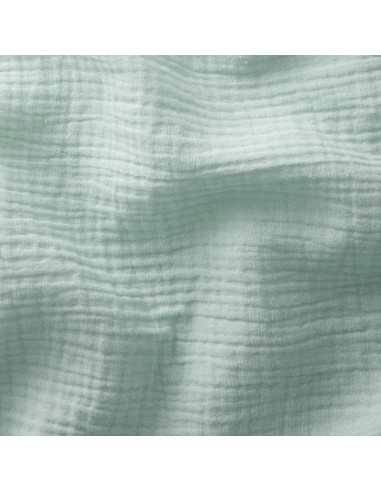 Tissu, Double Gaze de Coton Unie, Menthe Claire, Laize 130 cm, 100% Coton 125g/m²
