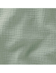 Double gaze de coton unie, kaki clair