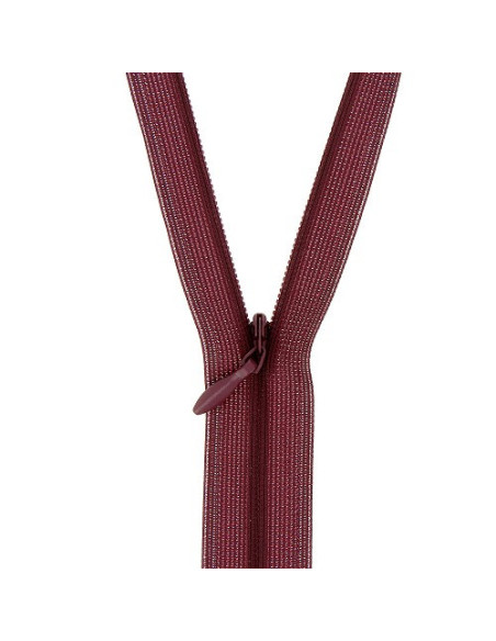 Fermeture à glissière, non séparable, invisible, N° 2, 22 cm