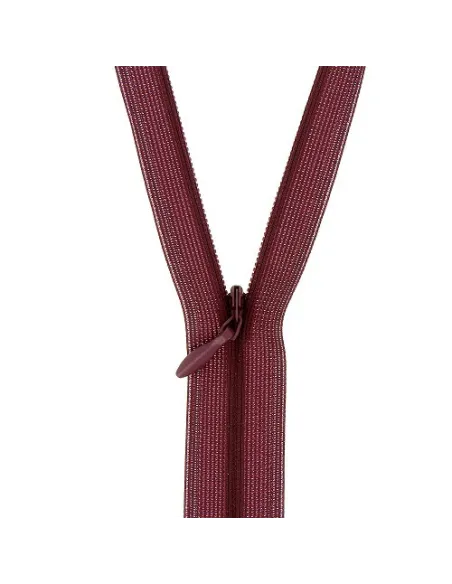 Fermeture à glissière, non séparable, invisible, N° 2, 60 cm