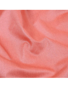 Coton enduit, uni, légèrement glacé, terracotta