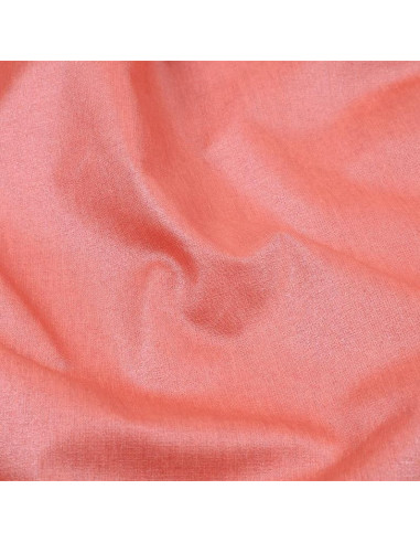 Coton enduit, uni, légèrement glacé, terracotta