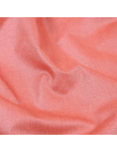 Coton enduit, uni, légèrement glacé, terracotta