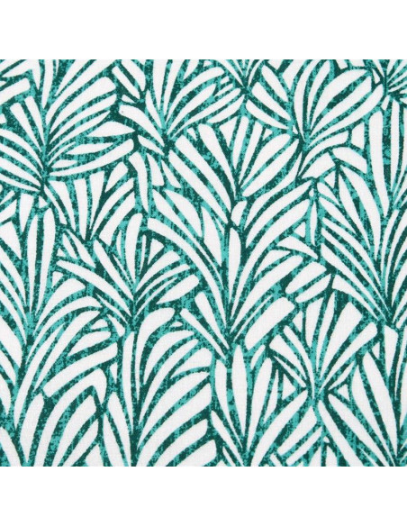 Tissu, Coton Enduit Motif Jacky, Vert, Laize 155 cm, 78% Coton 22% Acrylique 180g/m²