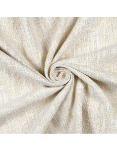 Tissu, Toile Shiny Tissée Fils Dorés, Écru, Laize 150 cm, Coton & Polyester Recyclés Lurex 2