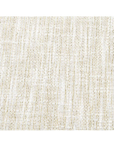 Tissu, Toile Shiny Tissée Fils Dorés, Écru, Laize 150 cm, Coton & Polyester Recyclés Lurex