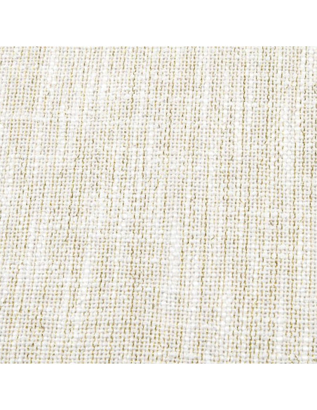 Tissu, Toile Shiny Tissée Fils Dorés, Écru, Laize 150 cm, Coton & Polyester Recyclés Lurex