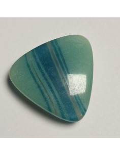 Bouton polyester à pied, 17mm, triangle avec des rayures bleues