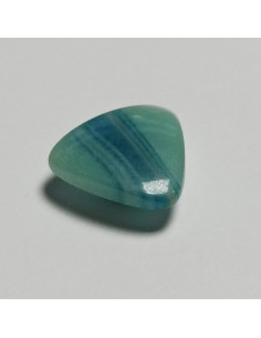 Bouton polyester à pied, 17mm, triangle avec des rayures bleues 2