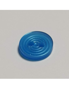 Bouton polyester 2 trous ,12mm, rond , bleu 2