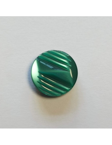 Bouton polyester à pied , 14mm, rond vert