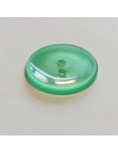 Bouton polyester 2 trous , 21mm, rond, vert clair 2