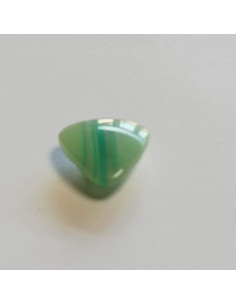 Bouton polyester à pied, 17mm, triangle avec des rayures vertes 2